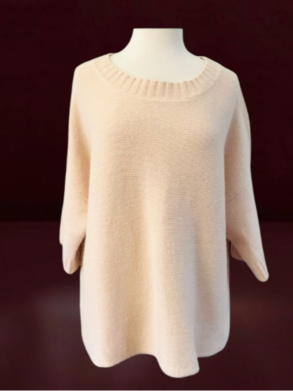 New! REISS Lambswool Angora Blush Oversized Blush Sweater Size LARGE